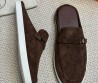 Мужские замшевые мюли Hermes Likely коричневые 2025