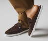 Мужские замшевые мюли Hermes Likely коричневые 2025