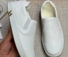 Мужские кожаные слипоны Hermes Lucky белые 2025