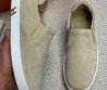 Мужские замшевые слипоны Hermes Lucky бежевые 2025