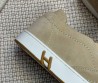 Мужские замшевые слипоны Hermes Lucky бежевые 2025
