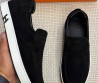Мужские замшевые слипоны Hermes Lucky черные 2025