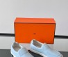 Мужские замшевые слипоны Hermes Lucky голубые 2025