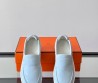 Мужские замшевые слипоны Hermes Lucky голубые 2025