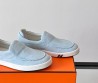 Мужские замшевые слипоны Hermes Lucky голубые 2025