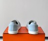 Мужские замшевые слипоны Hermes Lucky голубые 2025