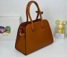 Женская кожаная сумка Prada 33х25х16 коричневая 2025