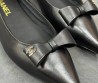 Женские кожаные балетки Chanel Metiers d'art черные с бантом 2025