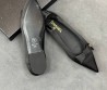Женские атласные балетки Chanel Metiers d'art черные с бантом 2025