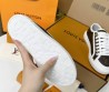 Женские кожаные кеды Louis Vuitton коричневые с логотипами 2025