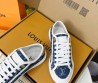 Женские текстильные кеды Louis Vuitton синие с логотипами 2025