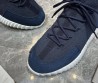 Мужские текстильные кроссовки Hermes синие с замшевыми элементами 2025