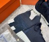 Мужские текстильные кроссовки Hermes синие с замшевыми элементами 2025