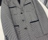 Женский жакет Saint Laurent черно-белый с бархатным воротником 2025