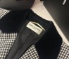 Женский жакет Saint Laurent черно-белый с бархатным воротником 2025