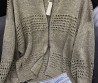 Женский вязаный кардиган Brunello Cucinelli коричневый на молнии 2025