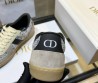 Женские комбинированные кеды Christian Dior серо-голубые 2025