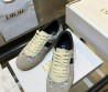 Женские комбинированные кеды Christian Dior серо-голубые 2025