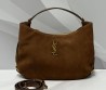 Женская замшевая сумка Saint Laurent коричневая 32х20х8 2025