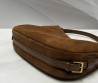 Женская замшевая сумка Saint Laurent коричневая 32х20х8 2025