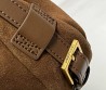 Женская замшевая сумка Saint Laurent коричневая 32х20х8 2025