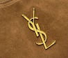 Женская замшевая сумка Saint Laurent коричневая 32х20х8 2025