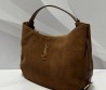 Женская замшевая сумка Saint Laurent коричневая 32х20х8 2025