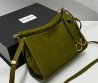 Женская сумка из нубука Alaia зеленая 23х14х9 2025
