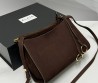 Женская сумка из нубука Alaia темно-коричневая 23х14х9 2025