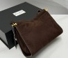 Женская сумка из нубука Alaia темно-коричневая 23х14х9 2025