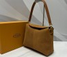 Женская замшевая сумка Tod's коричневая 24х17х9 2025