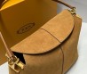 Женская замшевая сумка Tod's коричневая 24х17х9 2025