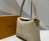 Женская замшевая сумка Tod's бежевая 24х17х9 2025