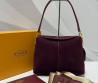 Женская замшевая сумка Tod's бордовая 24х17х9 2025