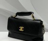 Женская кожаная сумка Chanel черная 28х17х7 2025