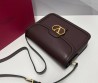 Женская кожаная сумка Valentino коричневая 24х18х7 2025