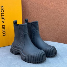 Женские кожаные ботинки Louis Vuitton Ruby черные 2025