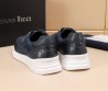 Мужские комбинированные кроссовки Stefano Ricci синие с белой подошвой 2025