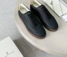 Мужские кожаные кроссовки Brunello Cucinelli черные с коричневой подошвой 2025