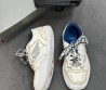 Женские кожаные кроссовки Balenciaga Hamptons Medium Worn-out белые с синим 2025