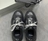 Женские кожаные кроссовки Balenciaga Hamptons Medium Worn-out черные 2025