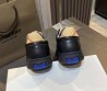 Мужские кожаные кроссовки Burberry черные с бежевыми текстильными вставками 2025