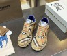 Мужские текстильные кроссовки Burberry бежевые в клетку 2025