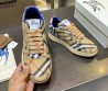 Мужские текстильные кроссовки Burberry бежевые в клетку 2025