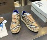 Мужские текстильные кроссовки Burberry бежевые в клетку 2025