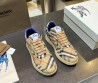 Мужские текстильные кроссовки Burberry бежевые в клетку 2025
