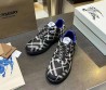 Мужские текстильные кроссовки Burberry черные с белым в клетку 2025