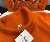 Женский кашемировый свитер Hermes оранжевый 2025