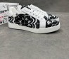 Мужские текстильные кеды Dolce & Gabbana белые с черными узорами 2025