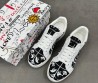 Мужские текстильные кеды Dolce & Gabbana белые с черными узорами 2025